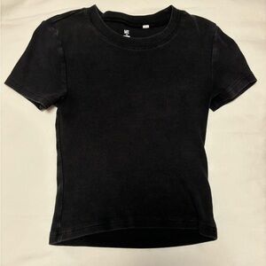 hollister ribbed tight black shirt